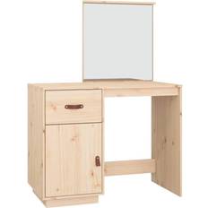 vidaXL Solid Wood Pine Natural Dressing Table 50x95cm