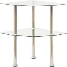 Transparent Kleintische vidaXL 2-Tier Side Small Table