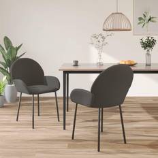 VidaXL Grey Kitchen Chairs vidaXL 2 Kitchen Chair