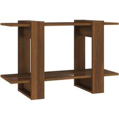 Møbler vidaXL Rumdeler 80 x 30 x 51 cm Brun Egetræ Bogreol