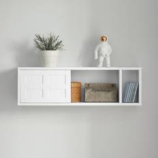 SoBuy FHK18-W Wandgarderobe mit Schiebetüren und Fach Wandschrank