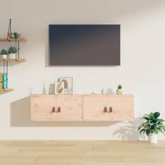 vidaXL 2 Pine Wall Cabinet