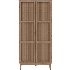 Rouge Rangement Vêtements LPD Furniture Rattan Rustic 2 Door Double Wardrobe