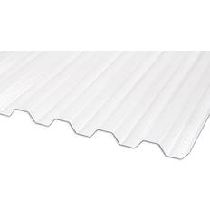 Fliesen Gutta Gutta Polycarbonat-Wellplatte Trapez 76/18 500 x 95 cm 1,4 mm klar