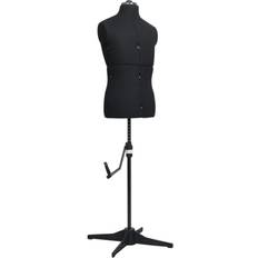 Schneiderpuppen vidaXL Schneiderpuppe Verstellbar Männlich Schwarz Größe 37-45