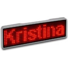 Porte-cartes de visite Badge Porte-Noms Led 125906 Rouge 44 x 11 Pixel 93 x 30 x 6 mm 1 Pc Q718942