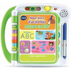 Vtech Livre d'activités interactif J'écris, Je Joue, J'apprends Rose et blanc Pour enfant de 3 ans et plus Vert