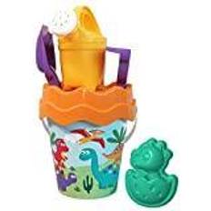 Ankor Utomhusleksaker Androni Simba 107114604 Dino hinksats, sandleksak, 6 delar, hink, sil, spade, kratta, gjutjärn, 16 cm, D:17 cm, från 10 månader