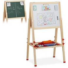 Giochi da Tavolo e Schermo Relaxdays Kindertafel 49,0 x 39,0 cm weiß/grün