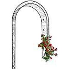 Relaxdays Rosenbogen Blatt Verzierung HBT 226 Torbogen als Kletterhilfe