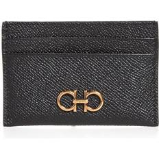 Portefeuilles et Porte-clés Ferragamo Gancini Leather Card Case - Black