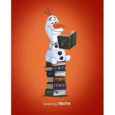 Oranje Interieurdecoraties Komar Poster Frozen Olaf Lezen 40 x 50 cm