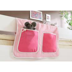 Günstig Kinderbetten TICAA Bett-Tasche Etagenbett Rosa-Pink