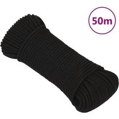 Black Fence Netting vidaXL Black Work Rope 5 mm 50 m