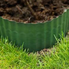 Vert Bordures de Pelouse Nature Bordure Gazon Polyéthylene Verte H15 cm x 9 m