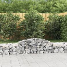 Argent Paniers gabion vidaXL Gabion Pour Patio Extérieur 300x50x40/60 cm