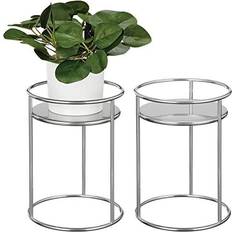 Tall outdoor plant stand mDesign Metal 9-Inch Tall Circular Plant Stand Planter Holder