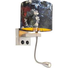 QAZQA steel with flowers Wall light