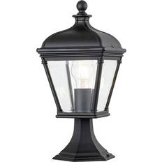 Nero Lampade da cancello Elstead Lighting Bayview Sockelleuchte Schwarz E27 IP44 180mm Dimmbar Lampada da cancello