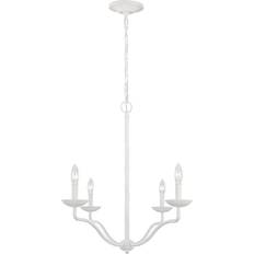 Iluminaciones Elstead Lighting Kronleuchter Gips Weiß 4xE14 IP20 610 mm Dimmbar Lámpara Colgante