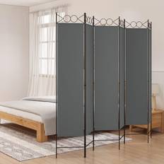 vidaXL 6 Paneler Antracit 240 x 200 cm Tyg Rumsavdelare