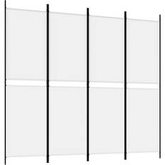vidaXL 4 Paneler Vit 200 x 180 cm Tyg Rumsavdelare