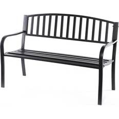 Black Garden Benches Gardenised Steel Garden Bench