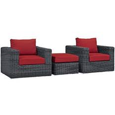 Rattan Patio Furniture modway Summon Collection Sectional Outdoor Lounge Set