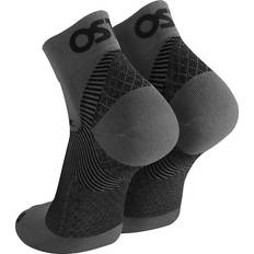 Health OS1st Plantar Fasciitis Compression 1/4 Crew Socks, Grey XL