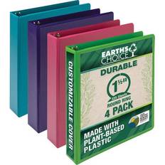 Plant-Based Durable 3 Ring Binders 4 Pack