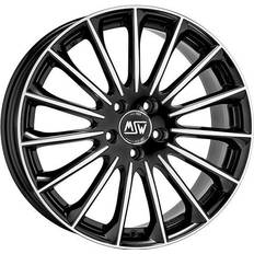 MSW 30 Alloy Wheels In Gloss Black Full Polished Set Of 4 19x9 Inch ET44 5x112 PCD