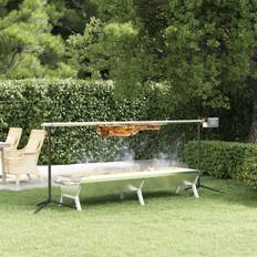 Utensilios de Barbacoa vidaXL Juego De Barbacoa Automática Y Bandeja Acero Inoxidable Plateado