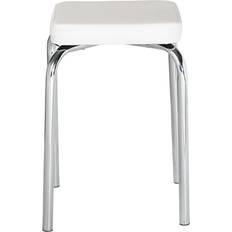 Argent Tabourets XXXlutz Empilable Assise Tissu Blanc Tabouret