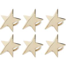 Design Imports Gold STAR Set Napkin Ring 4pcs