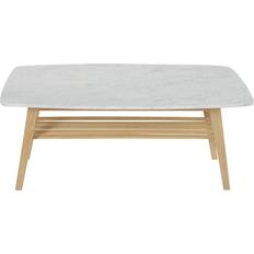 White oak table AndMakers 43" Italian Carrara Coffee Table