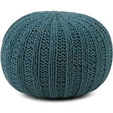 Turquoise Pouffes Simpli Home Shelby Boho Pouffe