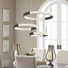 Hanging light fixtures for dining room Vanity Art 3 Light Statement Tiered Pendant Lamp