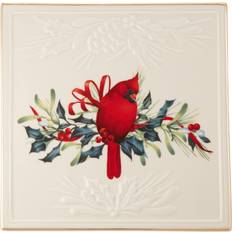 Gold Trivets Lenox Winter Greetings 0.85 LB Red Green Trivet