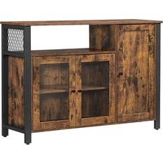 Vasagle Chest of Drawers Vasagle Industrial Storage Sideboard with 3 Doors Chest of Drawer