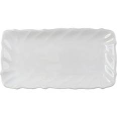 Incanto Stone White Ruffle Rectangular Tray Bandejade servicio