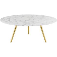 Modway White Coffee Tables modway Lippa Collection EEI-3672-GLD-WHI Coffee Table