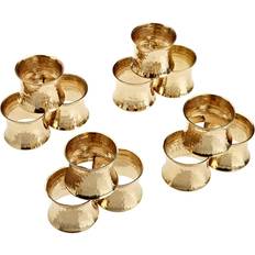 Yellow Napkin Rings Design Imports Hammered Gold Napkin Ring 4pcs