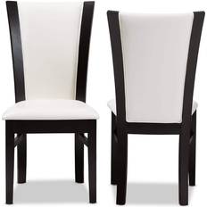 Baxton Studio White Kitchen Chairs Baxton Studio Set of Adley Modern Kitchen Chair 2