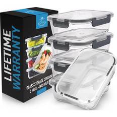 Zulay Kitchen 5 Pack Food Container 6pcs