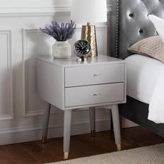 Gray Bedside Tables Safavieh Lyla Mid-Century Bedside Table