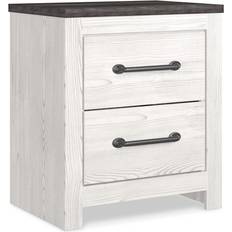 Gray Bedside Tables Ashley Gerridan Nightstand White/Gray Bedside Table 15.6x21.7"