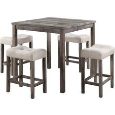 Furniture Lilola Home Lucian Collection 30012 5 Pub Dining Set