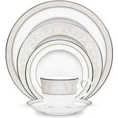 Noritake Montvale Platinum 5-Piece Place White/multi Dinner Set 5