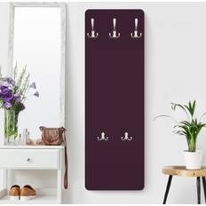 Purple Coat Hooks Wandgarderobe Holzpaneel Unifarben Kleiderhaken