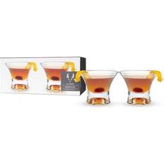 Viski Heavy Base Crystal Drinking Glass 2pcs